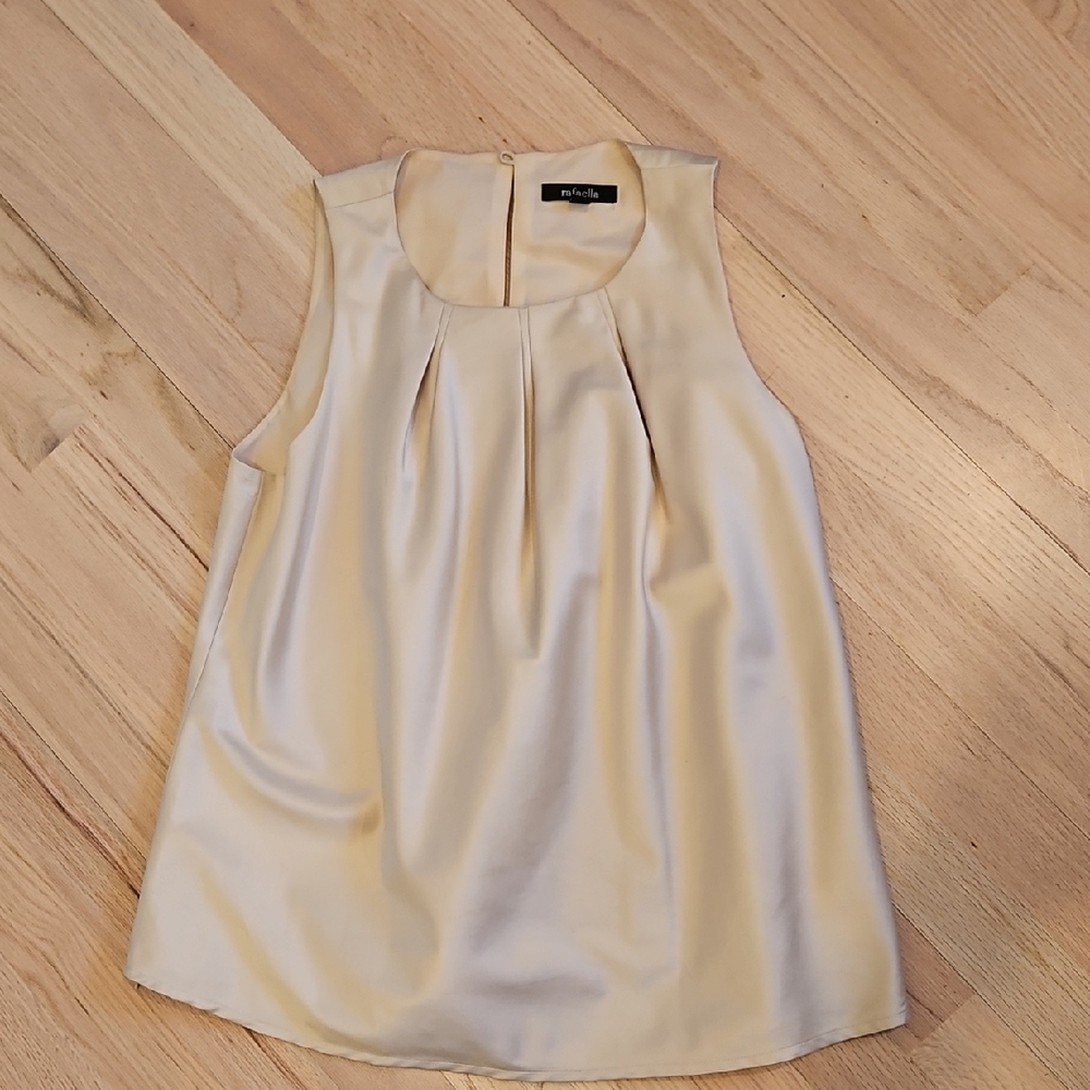 Rafella Cream Silk Pleated Blouse